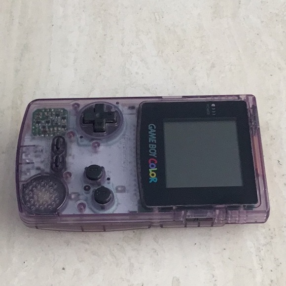 Gameboy Color System Clear Atomic Purple Console Handheld Nintendo Game Boy - Picture 8 of 12